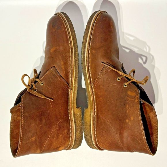 Clarks Originals Desert Boot Chukka Brown Leather Crepe Soles Men’s Size 9M main image 12